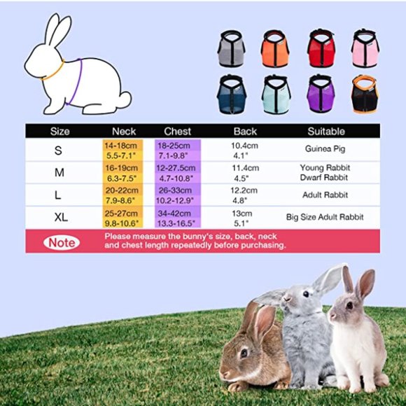 Niteangel Adjustable Soft Harness  for Rabbits - Picture 4 of 4